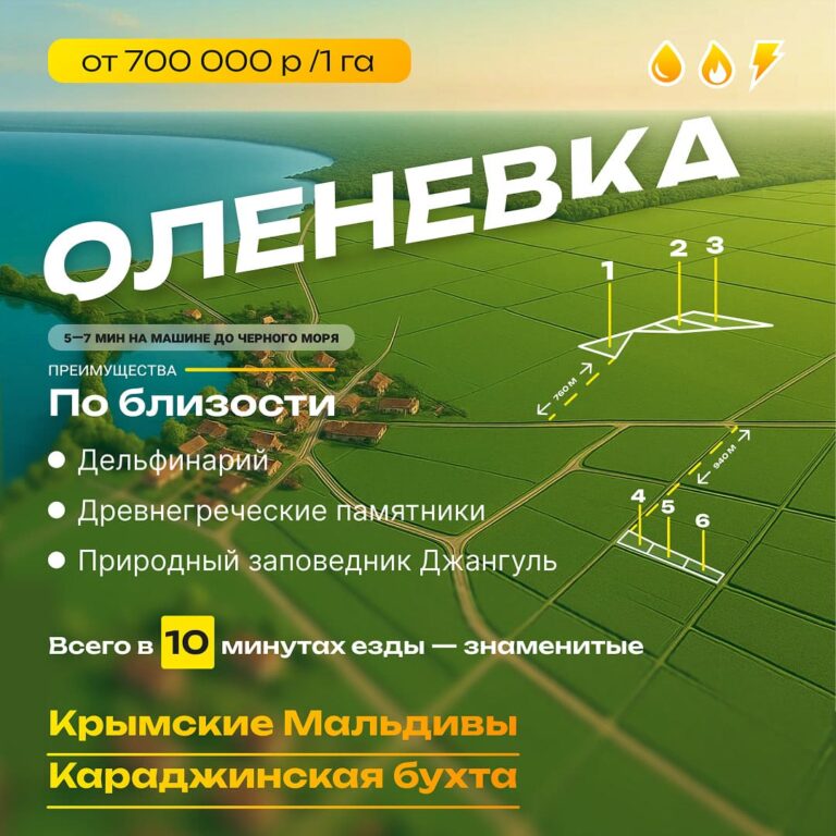 Участок в Оленевке